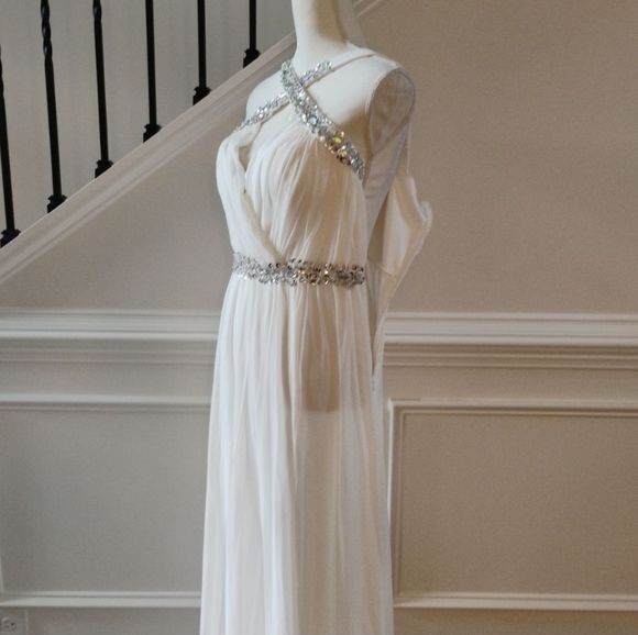 Conail Collection Elegant Coco White Rhinestones Sz-L - Picture 15 of 15